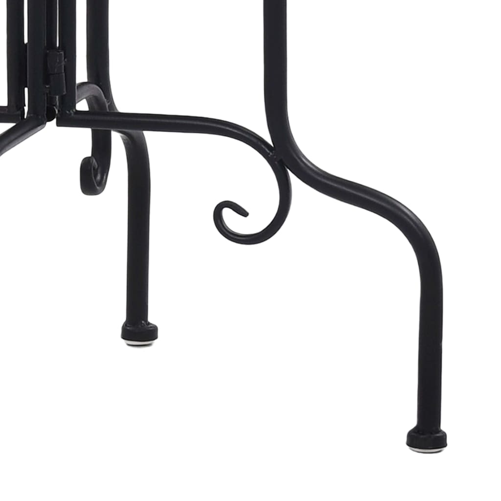 Tavolino di Servizio Mosaico Terracotta e Bianco in Ceramica - homemem39