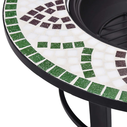 Braciere a Mosaico Verde 68 cm in Ceramica - homemem39
