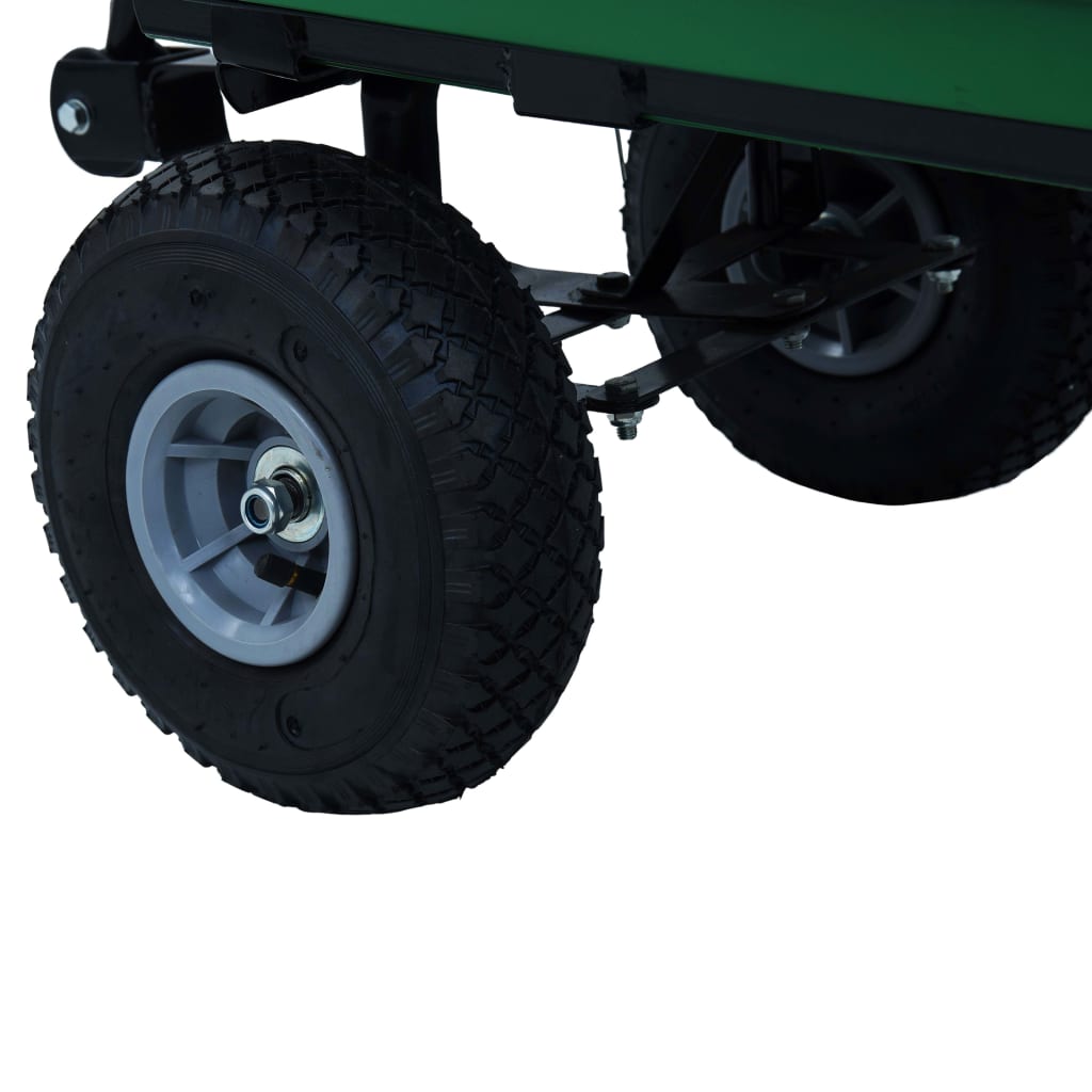 Carrello Manuale Ribaltabile da Giardino 300 kg 75 L Verde - homemem39