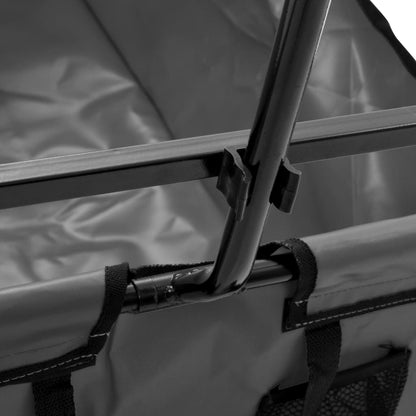 Carrello Pieghevole a Mano in Acciaio Grigio - homemem39