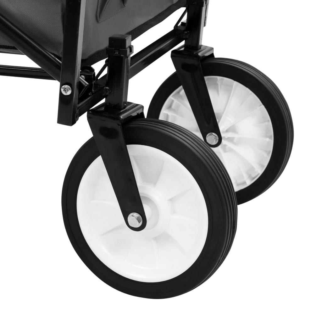 Carrello Pieghevole a Mano in Acciaio Grigio - homemem39