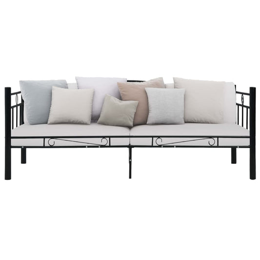Telaio Divano Letto Nero in Metallo 90x200 cm | homemem39