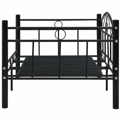 Telaio Divano Letto Nero in Metallo 90x200 cm