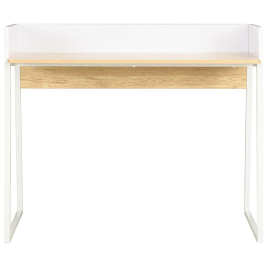 Scrivania Bianca e Rovere 90x60x88 cm - homemem39