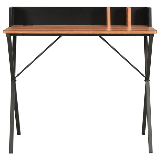 Scrivania Nera e Marrone 80x50x84 cm - homemem39