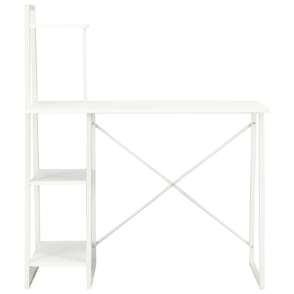 Scrivania con Mensole Bianca 102x50x117 cm - homemem39
