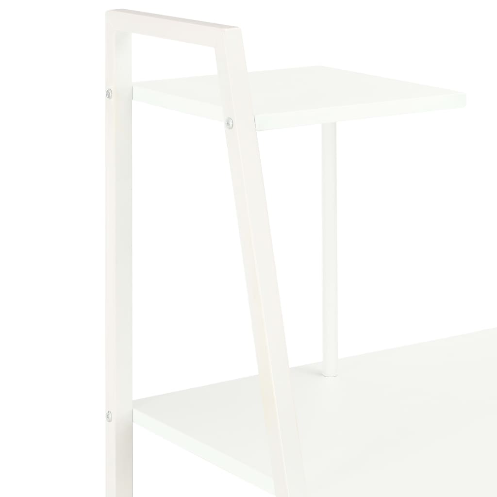 Scrivania con Mensole Bianca 102x50x117 cm - homemem39