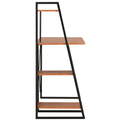 Scrivania con Mensole Nera e Marrone 102x50x117 cm - homemem39