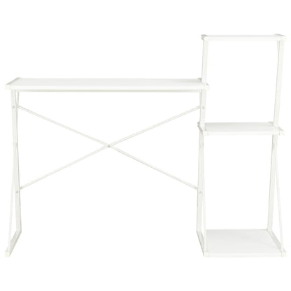 Scrivania con Ripiano Bianca 116x50x93 cm - homemem39
