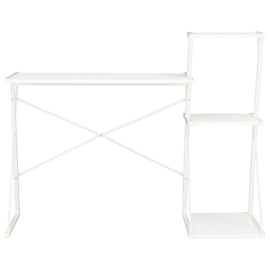 Scrivania con Ripiano Bianca 116x50x93 cm - homemem39