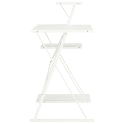 Scrivania con Ripiano Bianca 116x50x93 cm - homemem39