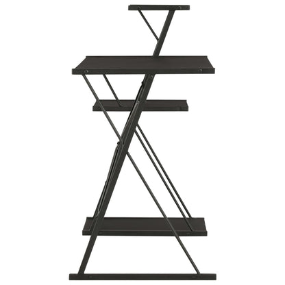 Scrivania con Ripiano Nera 116x50x93 cm | homemem39