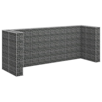 Gabbione per Bidoni in Acciaio Zincato 320x100x120 cm - homemem39