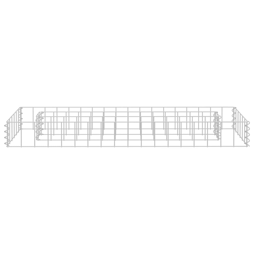 Gabbione Letto Rialzato in Acciaio Zincato 90x30x10 cm | homemem39