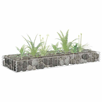 Gabbione Letto Rialzato in Acciaio Zincato 90x30x10 cm | homemem39