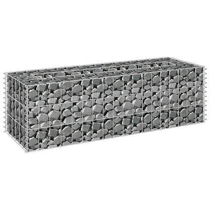 Gabbione Letto Rialzato in Acciaio Zincato 90x30x30 cm | homemem39