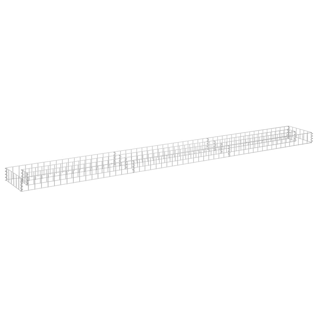 Gabbione Letto Rialzato in Acciaio Zincato 270x30x10 cm | homemem39