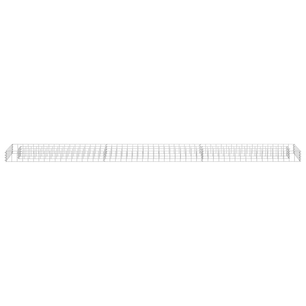 Gabbione Letto Rialzato in Acciaio Zincato 270x30x10 cm | homemem39