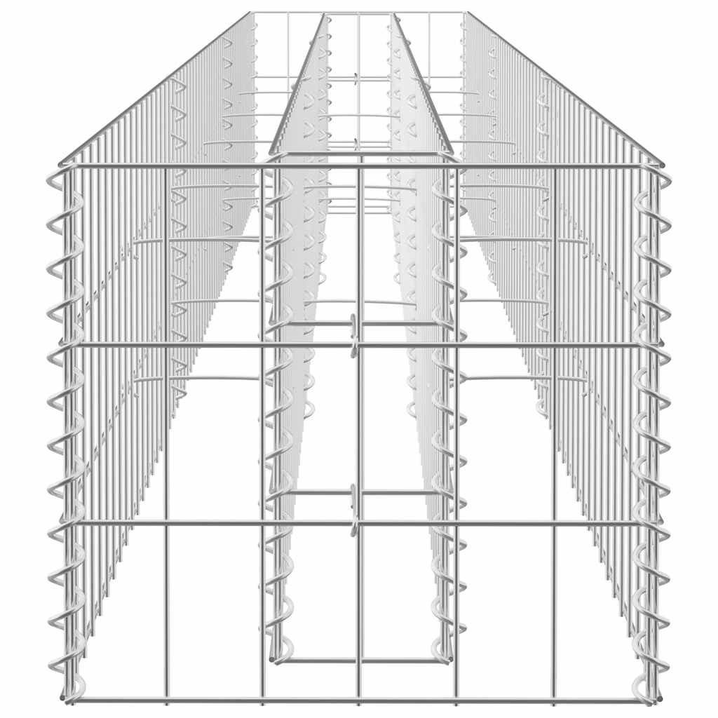 Gabbione Letto Rialzato in Acciaio Zincato 270x30x30 cm - homemem39