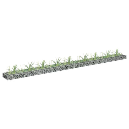 Gabbione Letto Rialzato in Acciaio Zincato 360x30x10 cm - homemem39