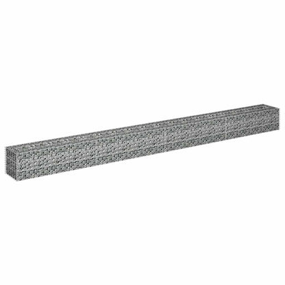 Gabbione Letto Rialzato in Acciaio Zincato 360x30x30 cm | homemem39