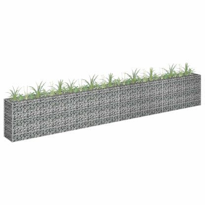 Gabbione Letto Rialzato in Acciaio Zincato 360x30x60 cm | homemem39
