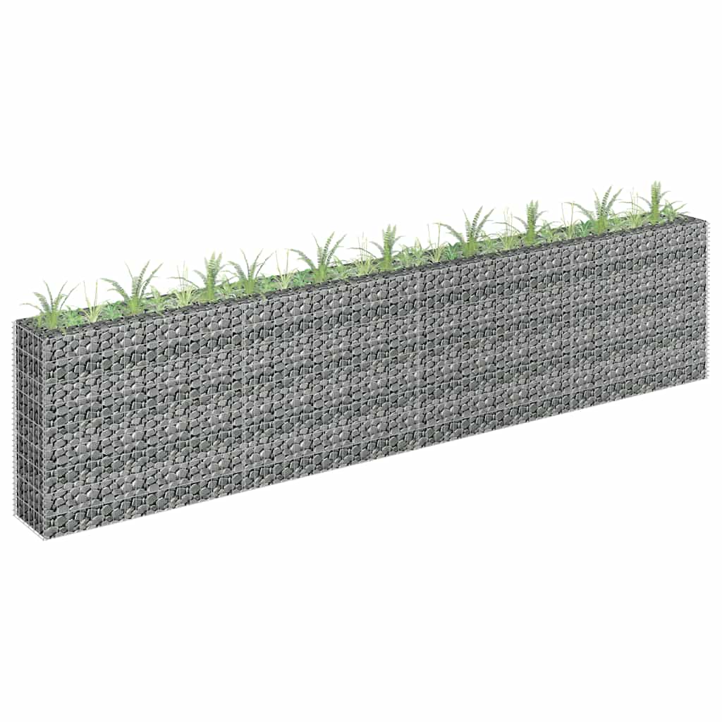 Gabbione Letto Rialzato in Acciaio Zincato 360x30x90 cm - homemem39
