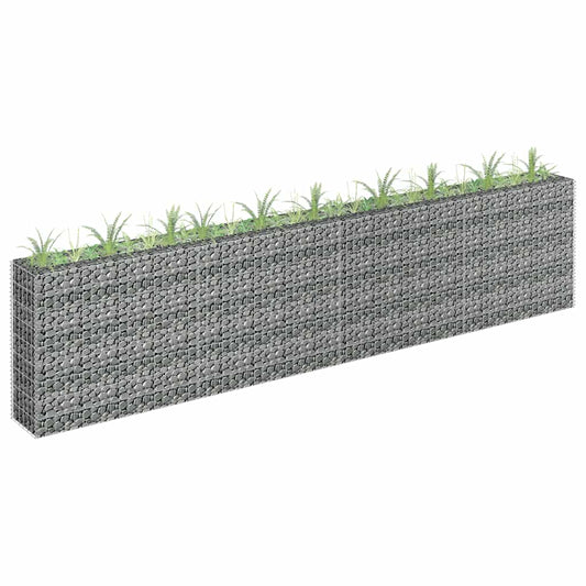 Gabbione Letto Rialzato in Acciaio Zincato 360x30x90 cm - homemem39