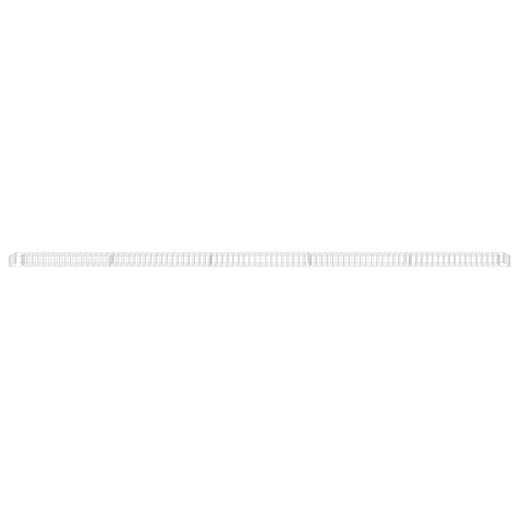 Gabbione Letto Rialzato in Acciaio Zincato 450x30x10 cm | homemem39