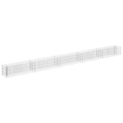 Gabbione Letto Rialzato in Acciaio Zincato 450x30x30 cm | homemem39