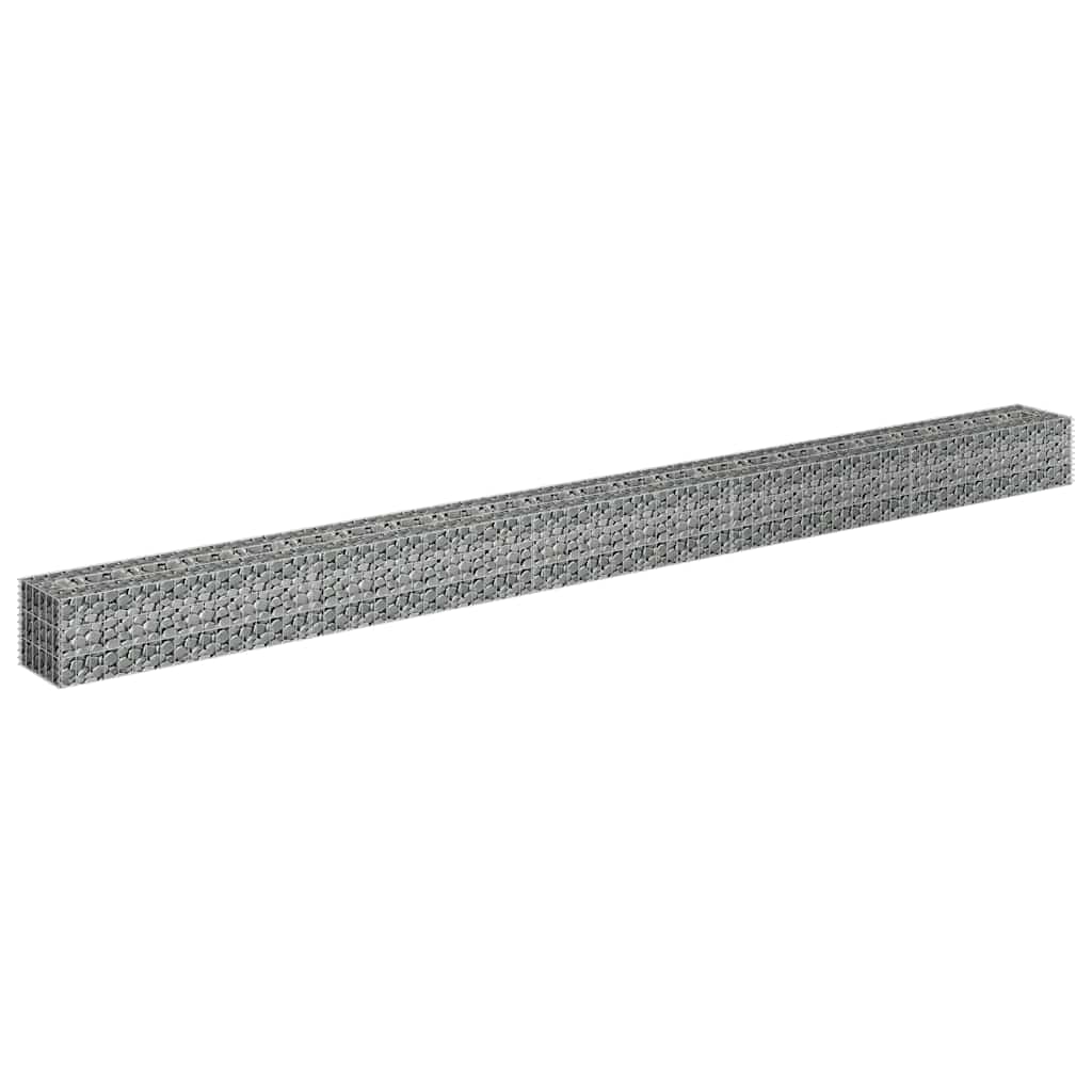 Gabbione Letto Rialzato in Acciaio Zincato 450x30x30 cm | homemem39
