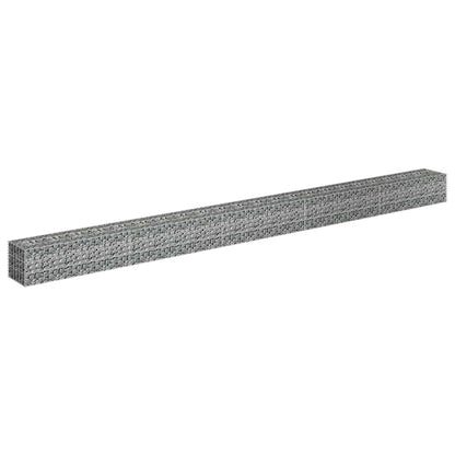 Gabbione Letto Rialzato in Acciaio Zincato 450x30x30 cm | homemem39