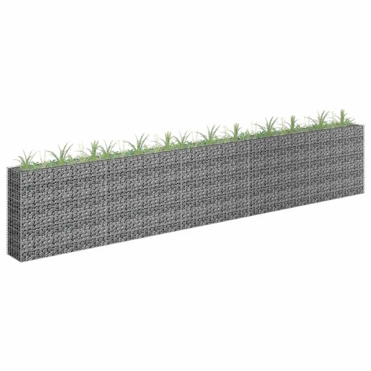 Gabbione Letto Rialzato in Acciaio Zincato 450x30x90 cm