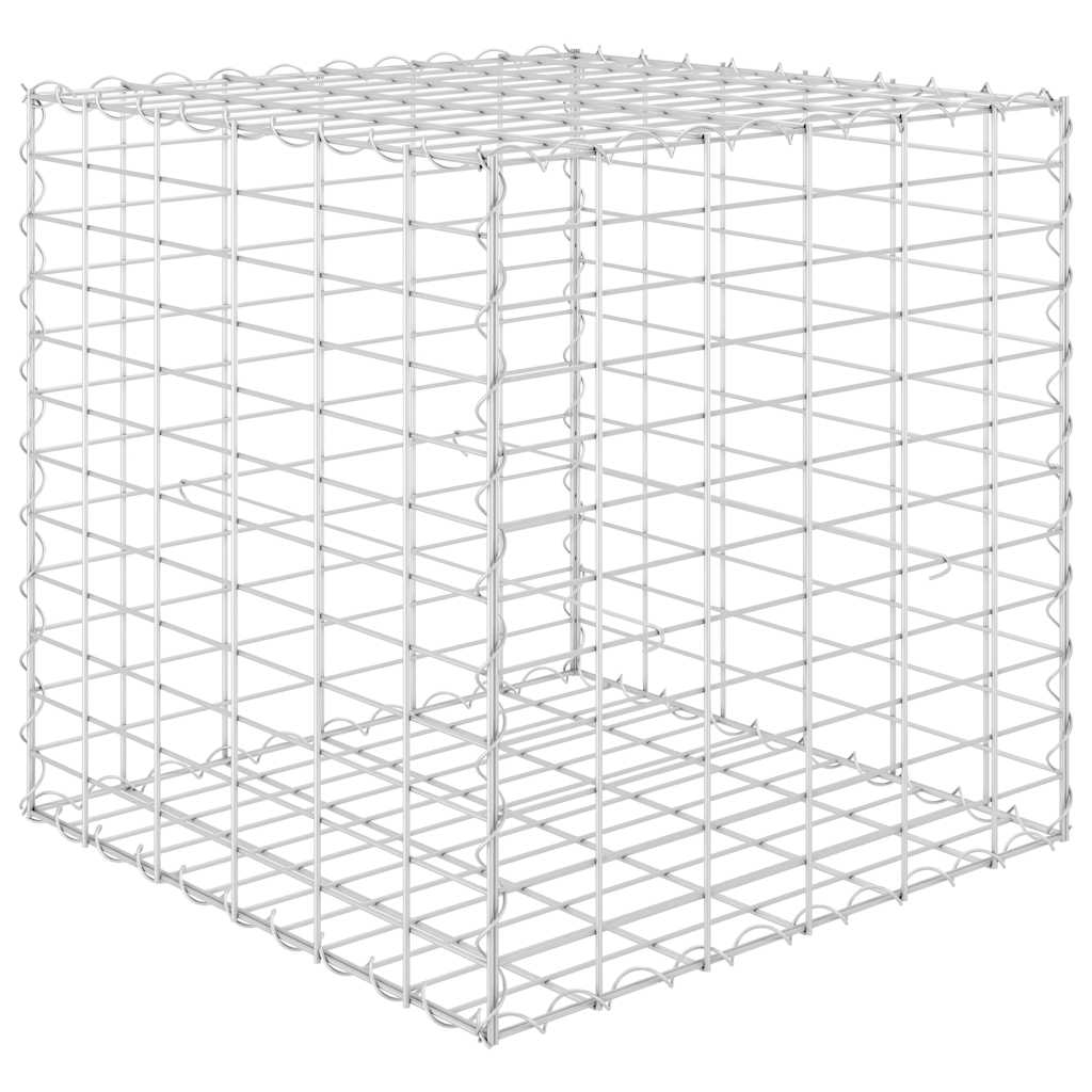 Gabbione Letto Rialzato a Cubo in Filo di Acciaio 60x60x60 cm | homemem39
