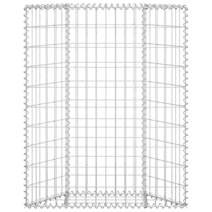 Gabbione Letto Rialzato Trapezio Acciaio Zincato 80x20x100 cm - homemem39