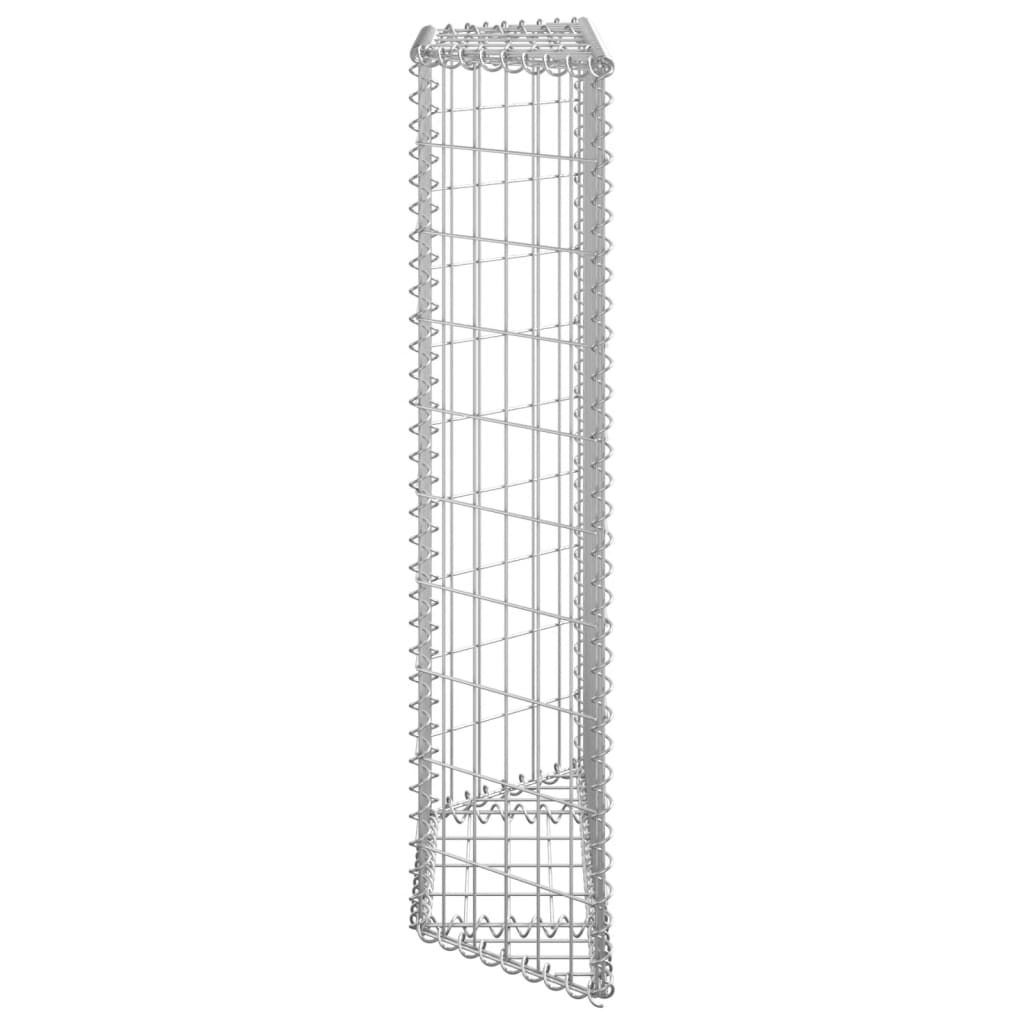 Gabion Raised Bed Trapeze Galvanized Steel 80x20x100 cm