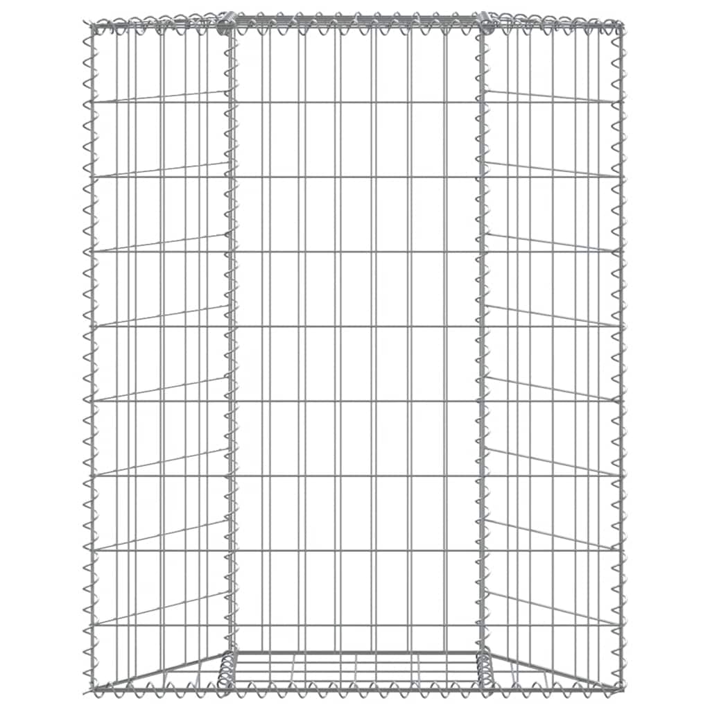 Gabion Raised Bed Trapeze Galvanized Steel 80x20x100 cm