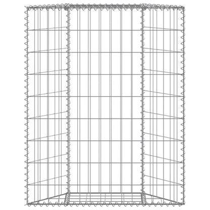 Gabion Raised Bed Trapeze Galvanized Steel 80x20x100 cm