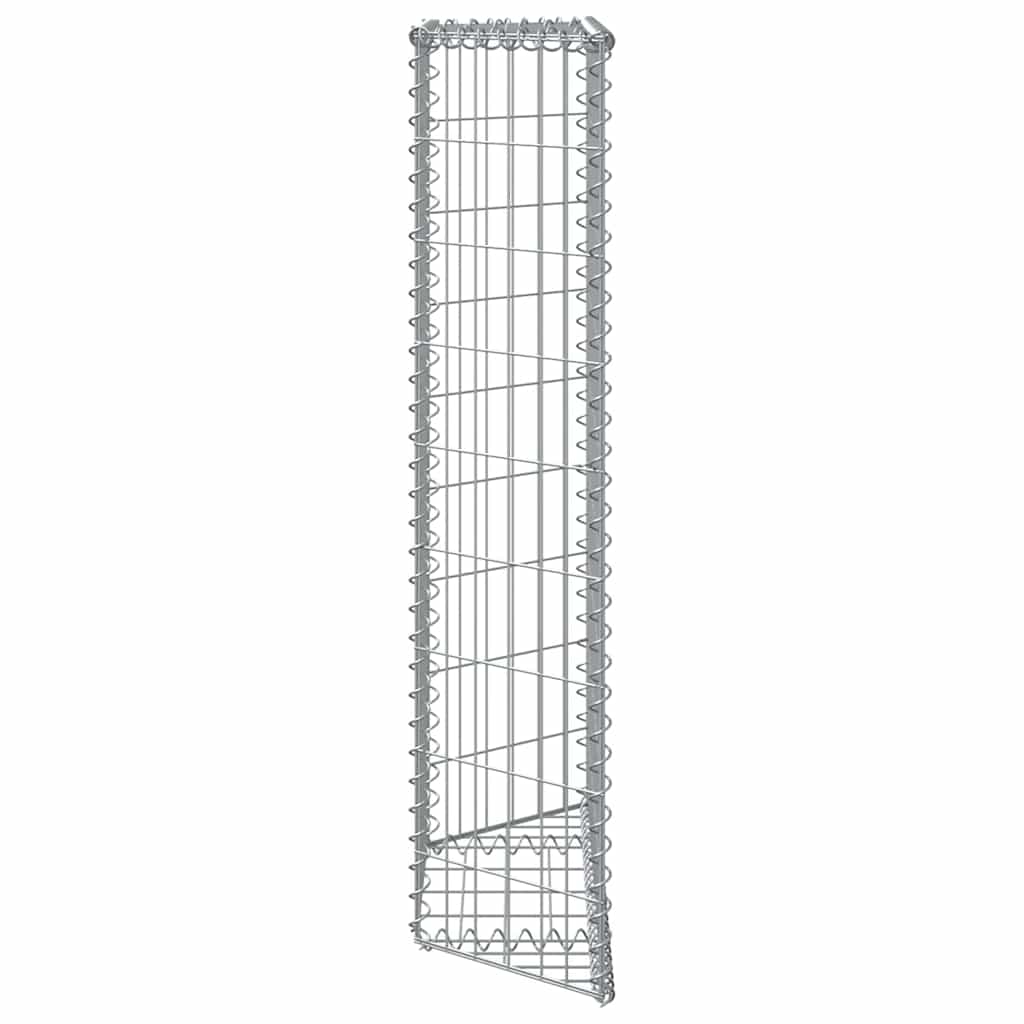 Gabion Raised Bed Trapeze Galvanized Steel 80x20x100 cm