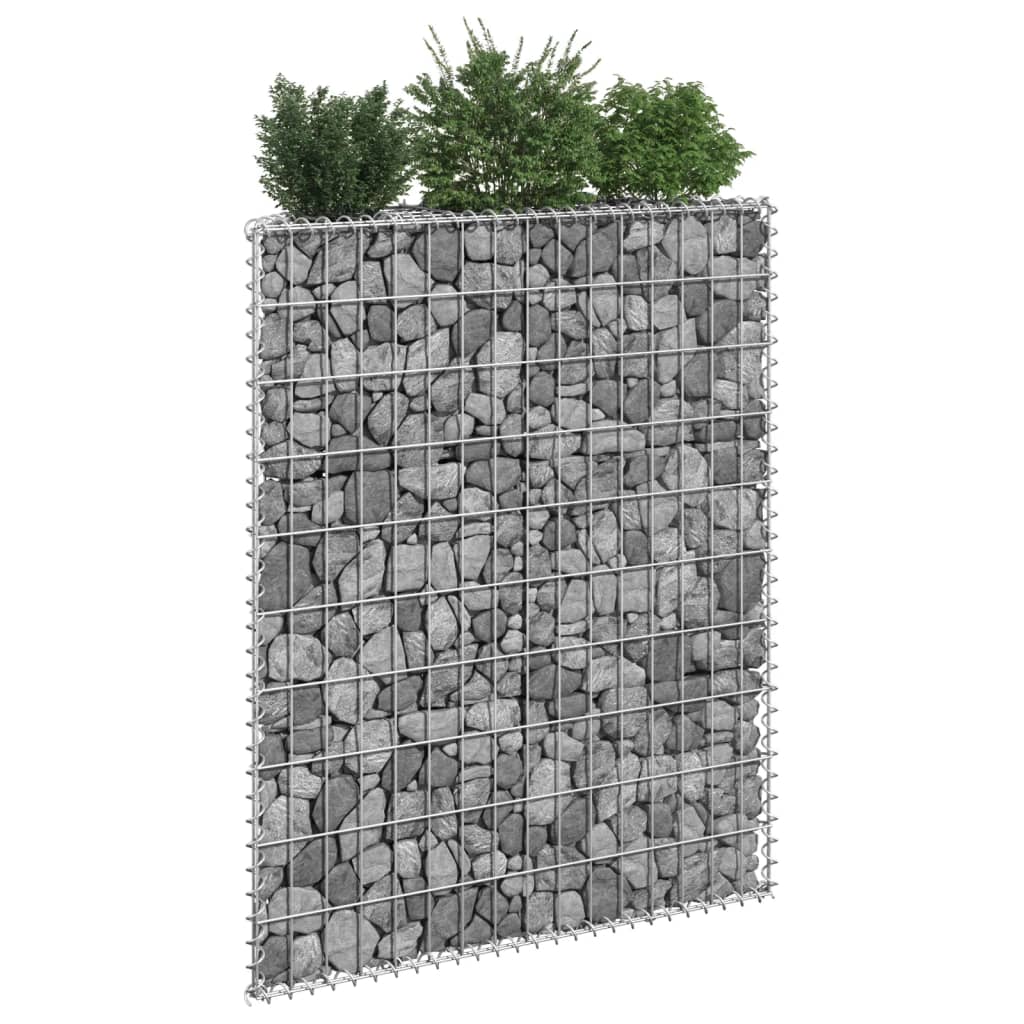 Gabion Raised Bed Trapeze Galvanized Steel 80x20x100 cm