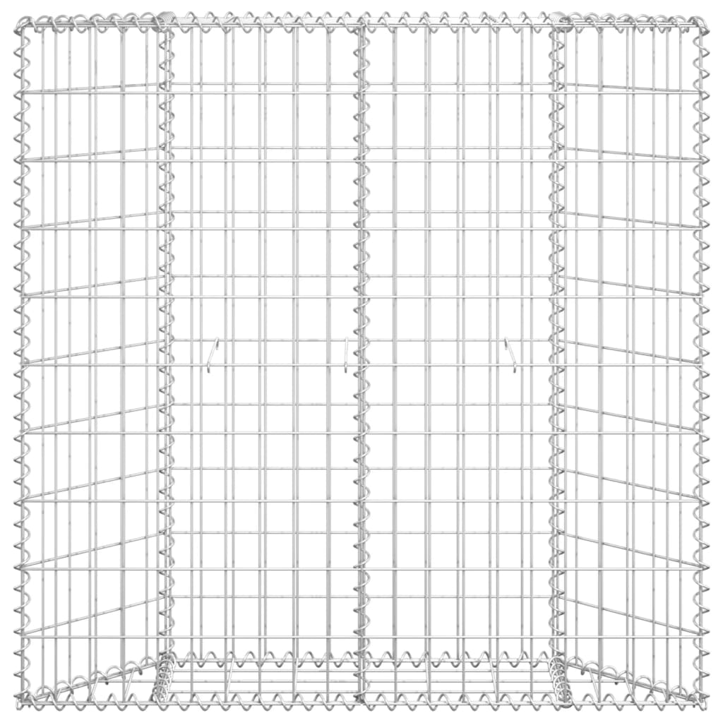 Gabbione Letto Rialzato Trapezio Acciaio Zincato 100x20x100 cm - homemem39