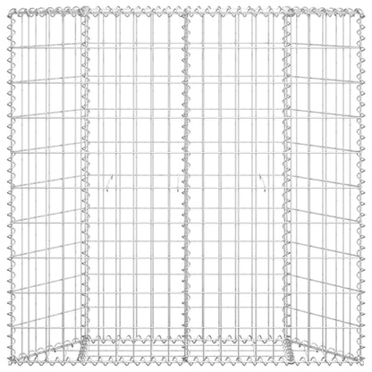 Gabbione Letto Rialzato Trapezio Acciaio Zincato 100x20x100 cm - homemem39