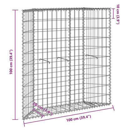 Gabion Raised Bed Trapeze Galvanized Steel 100x20x100 cm