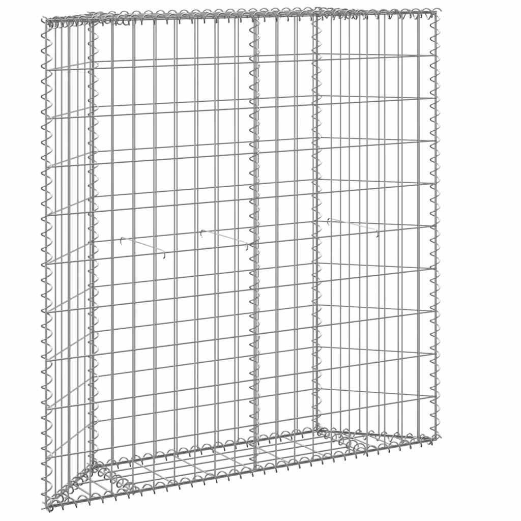 Gabion Raised Bed Trapeze Galvanized Steel 100x20x100 cm
