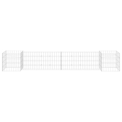 Gabbione Fioriera ad "H" in Filo di Acciaio 260x40x40 cm