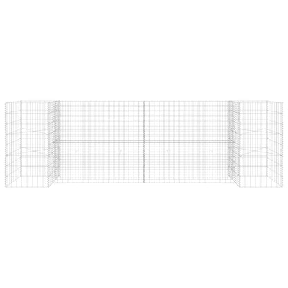 Gabbione Fioriera ad "H" in Filo di Acciaio 260x40x80 cm - homemem39