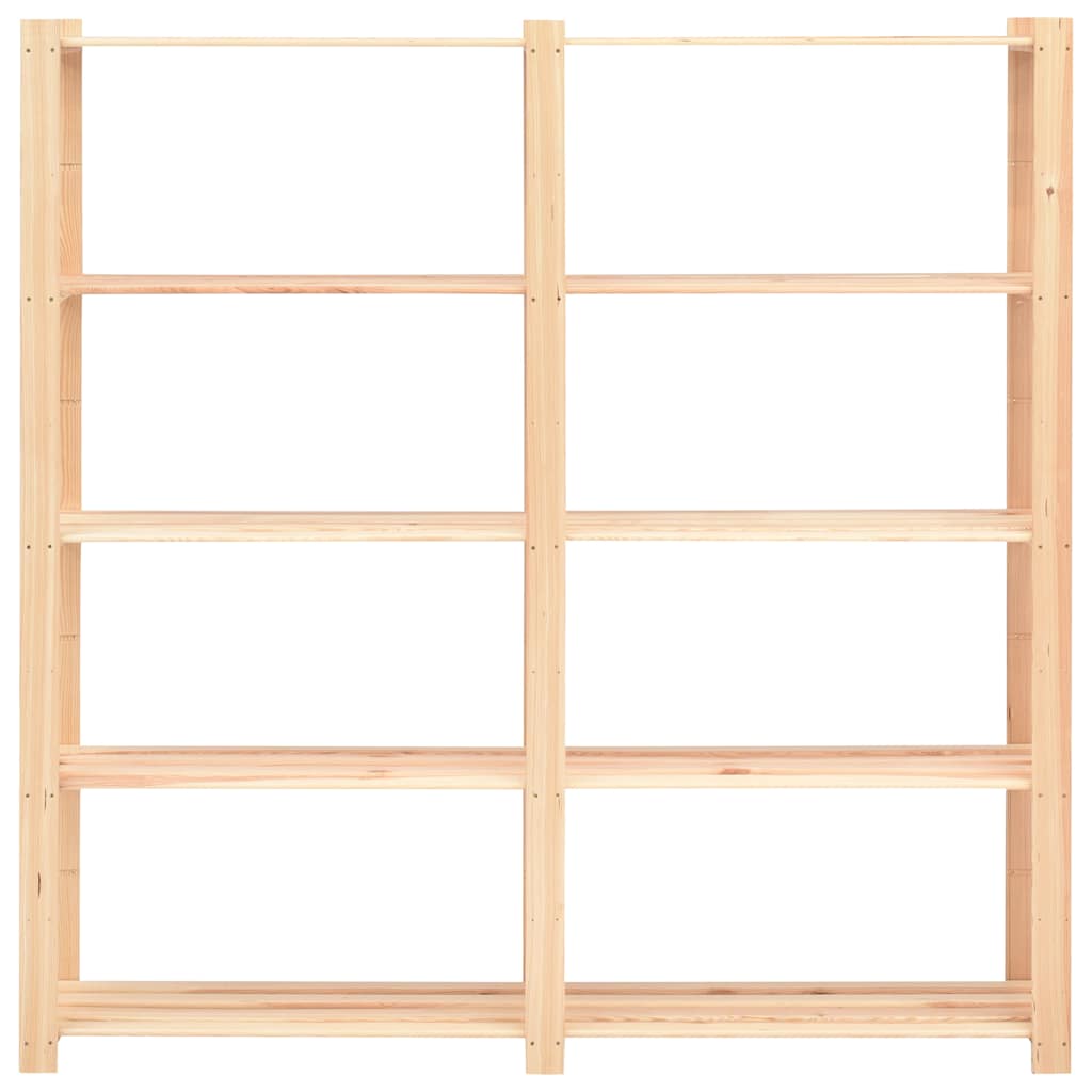 Scaffale a 5 Livelli 170x38x170 cm in Massello di Pino 500 kg - homemem39