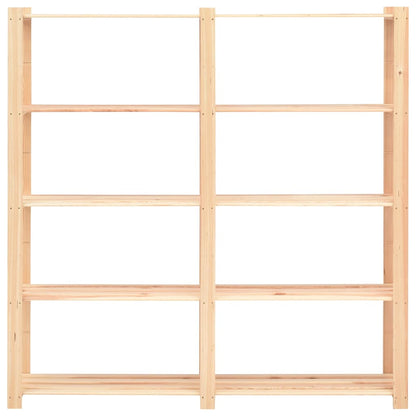 Scaffale a 5 Livelli 170x38x170 cm in Massello di Pino 500 kg - homemem39