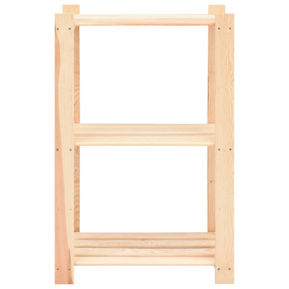 Scaffale a 3 Livelli 60x38x90 cm in Massello di Pino 150 kg | homemem39