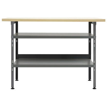 Banco da Lavoro Grigio 120x60x85 cm in Acciaio - homemem39